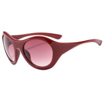Fashion Burgundy Framed Reddish Film Cat Eye Large Frame Sunglasses
