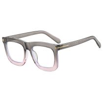 Fashion Gray On Top And Powder/white On Bottom Ac Square Large Frame Sunglasses