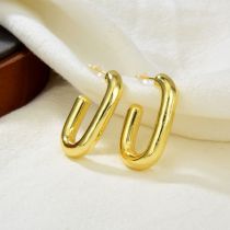 Fashion 3# Copper Geometric U-shaped Earrings