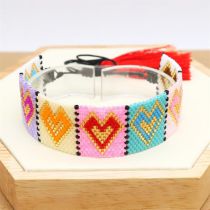 Fashion Color Rice Beads Woven Love Bracelet