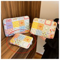 Fashion Small Plaid Cotton Printed Large Capacity Tablet Case