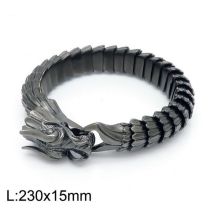 Fashion Gun Color=kb150660-kjx Titanium Steel Dragon Scale Bracelet
