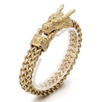 Fashion Gold Titanium Steel Faucet Men's Bracelet