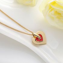 Fashion Gold Necklace Copper Geometric Love Necklace