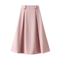 Fashion Pink Micro Pleated Suit Skirt
