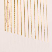 Fashion Grinding Chain/golden Width 3m Length 51 Titanium Steel Geometric Chain Necklace