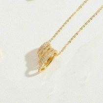 Fashion Multi-layer White Zirconium Necklace Gold-plated Copper Geometric Necklace With Diamonds