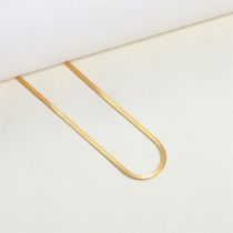 Fashion 3mm Wide 50cm Blade Chain Gold Plated Copper Geometric Chain Necklace
