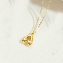 Fashion Letter A Gold Plated Copper 26 Letter Necklace