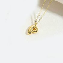 Fashion Letter P Gold Plated Copper 26 Letter Necklace