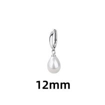 Fashion One Earring 12mm Drop-shaped Pearl Copper Drop Pearl Earrings (single)
