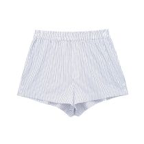 Fashion White Blended Striped Shorts