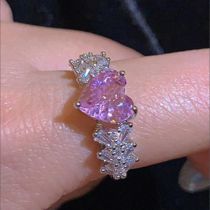 Fashion 3# Alloy Diamond Love Open Ring