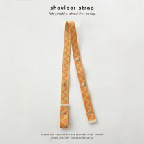 Fashion Ordinary Long Orange Color Printed Webbing Strap