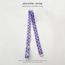 Fashion Ordinary Long Purple Printed Webbing Strap