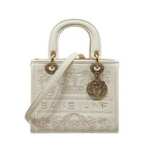 Fashion Off White Pu Embossed Embroidery Crossbody Bag