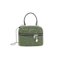 Fashion Green Pu Diamond-encrusted Large-capacity Crossbody Bag