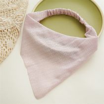 Fashion Silver Pink Headscarf Fabric Silver Elastic Triangle Headscarf