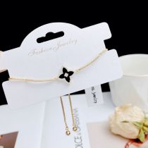 Fashion 1# Copper Diamond Four-leaf Flower Bracelet