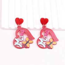 Fashion Butterfly Heart Acrylic Love Earrings
