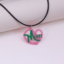 Fashion Green Word Love Acrylic Love Necklace