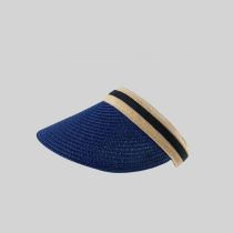 Fashion Hairpin Straw Hat Light Plate Navy Blue Straw Hollow Top Children's Sun Hat