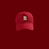 Fashion New R Wine Red-adjustable Acrylic Letter Embroidered Baseball Cap