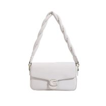 Fashion White Pu Flap Crossbody Bag