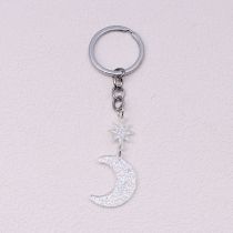 Fashion White Moon-keychain Acrylic Star Moon Keychain