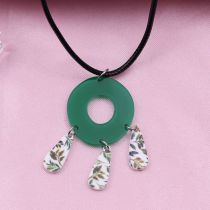 Fashion Green Hollow-necklace Acrylic Geometric Hollow Necklace