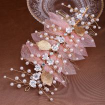Fashion Pink Fabric Silk Flower Headband