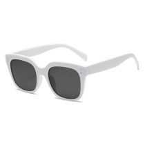 Fashion White Frame All Gray C5 Pc Square Large Frame Sunglasses