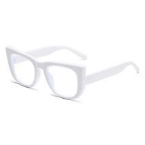 Fashion White Frame White Screen C5 Cat Eye Large Frame Sunglasses