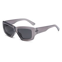 Fashion Transparent Gray Frame All Gray C6 Pc Square Sunglasses