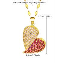 Fashion 3# Copper Diamond Love Necklace