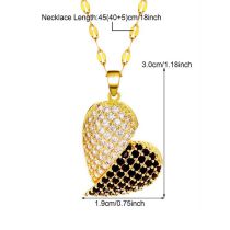 Fashion 4# Copper Diamond Love Necklace