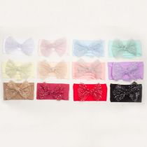 Fashion 12 Color Mixed Shooting Multiples Mesh Bow Children's Headband