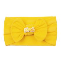 Fashion Bright Yellow Fabric Bow Children's Headband