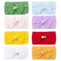 Fashion Eight-color Mixed Shooting Multiples Fabric Bow Children's Headband