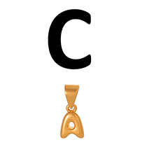 Fashion C Copper 26 Letter Pendant Accessories
