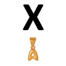 Fashion X Copper 26 Letter Pendant Accessories