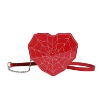 Fashion Red Pu Spider Web Children's Crossbody Bag
