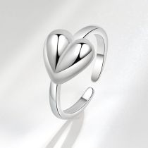 Fashion White Gold Copper Love Ring