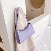 Fashion Purple Pu Head Pattern Large Capacity Shoulder Bag