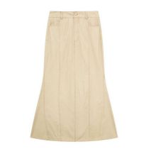 Fashion Skirt Cotton Seamed Fishtail Skirt