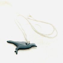 Fashion Silver Chain Alloy Crow Necklace