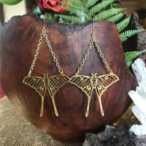 Fashion Earrings Copper Moth Hollow Earrings