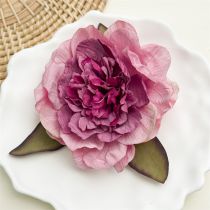 Fashion Peony Bean Paste Red Simulated Flower Gripper