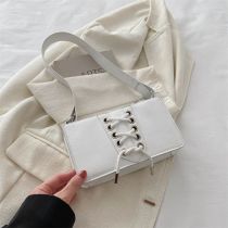 Fashion White Pu Strap Shoulder Bag