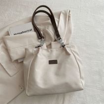 Fashion White Nylon Large Capacity Shoulder Bag